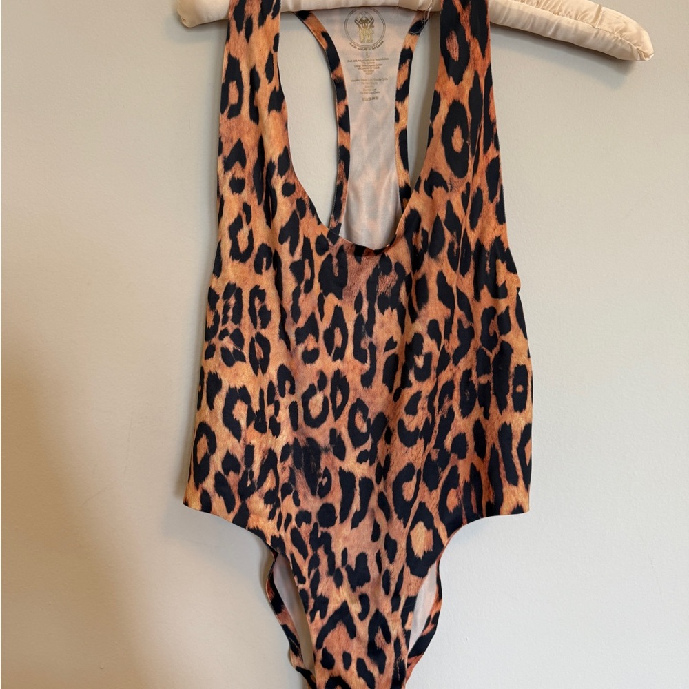 We Are Hah Eco Straight Up Bodysuit in Lanka Leopard Print - Picture 2 of 6